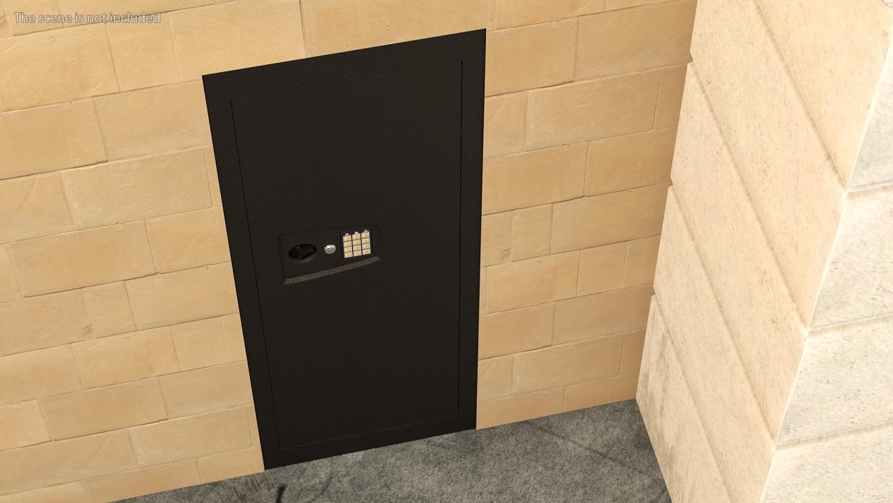 Wall Built in Gun Safe 3D