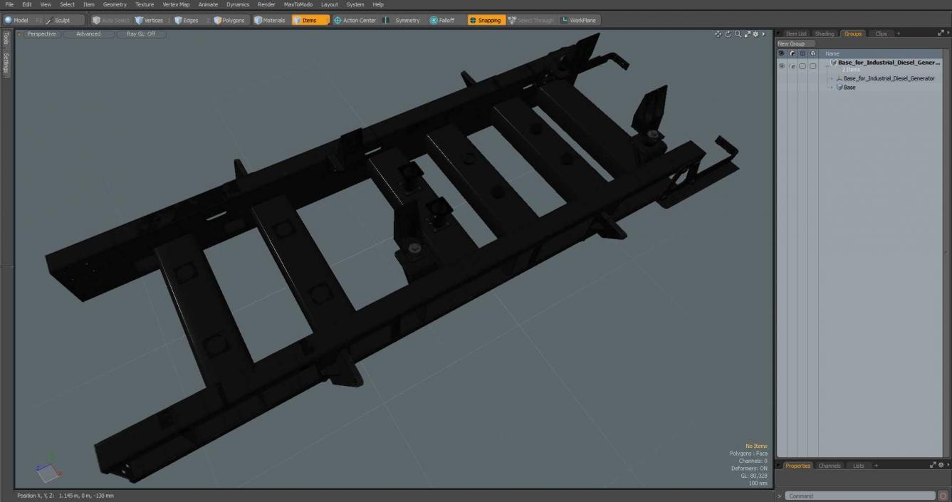 3D Base for Industrial Diesel Generator 2 model