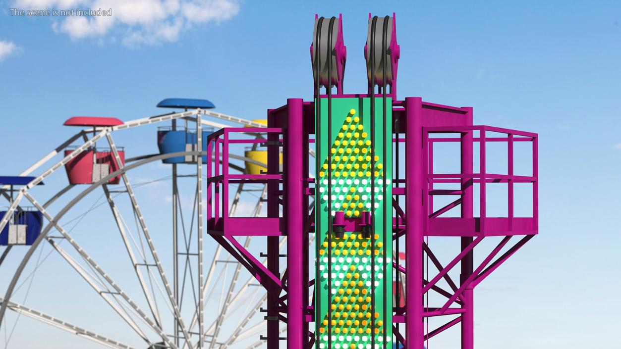 3D model Drop Tower Ride