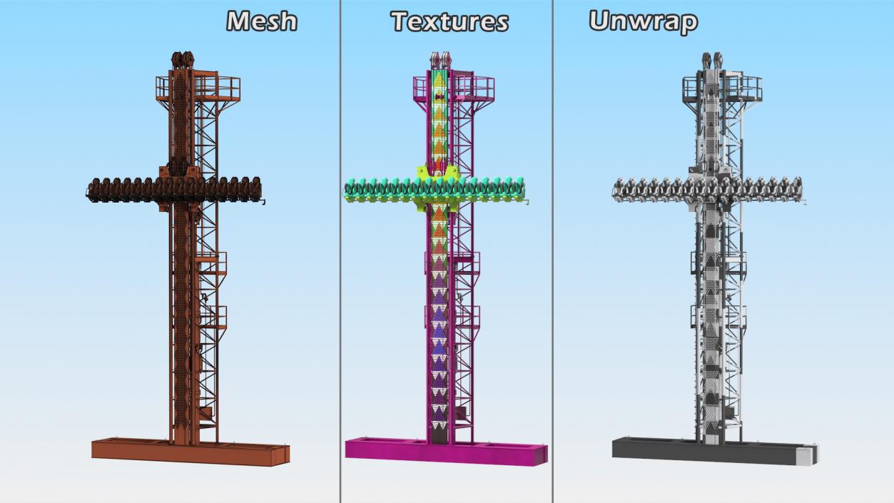 3D model Drop Tower Ride