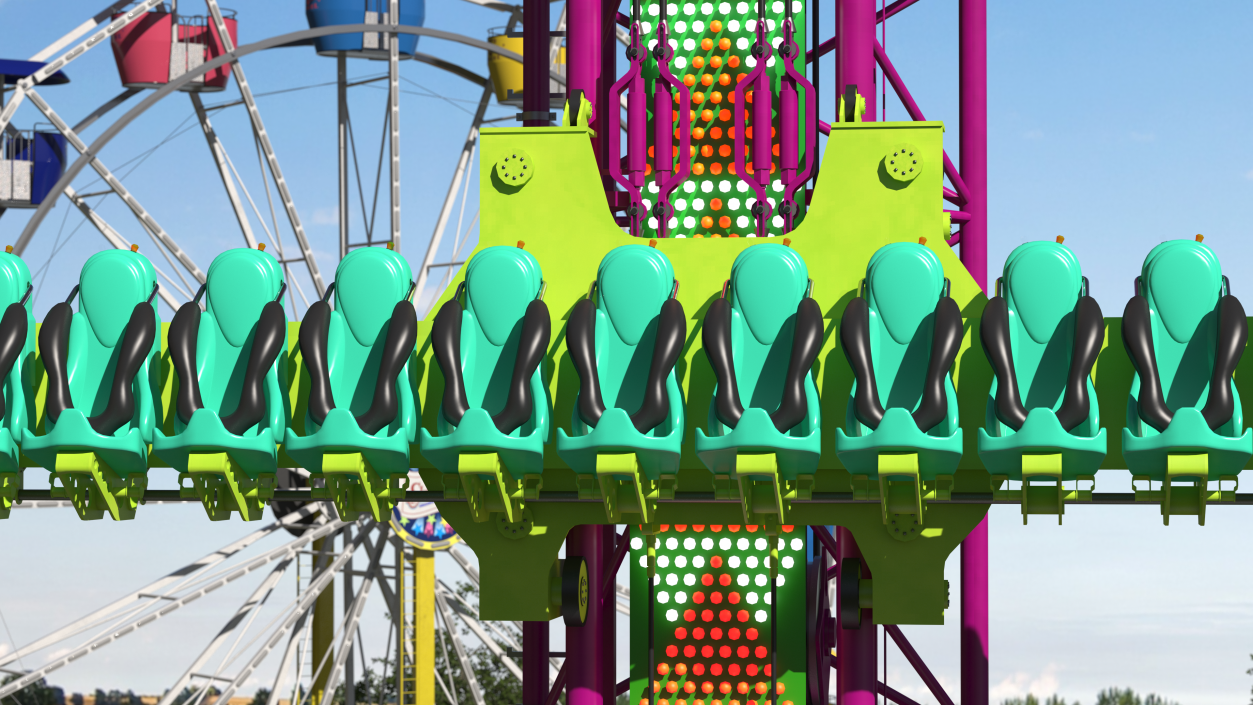 3D model Drop Tower Ride