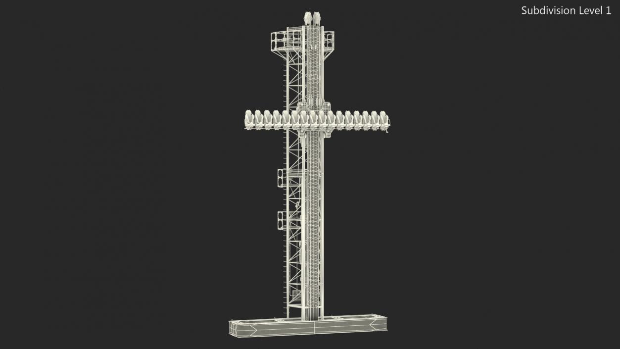 3D model Drop Tower Ride