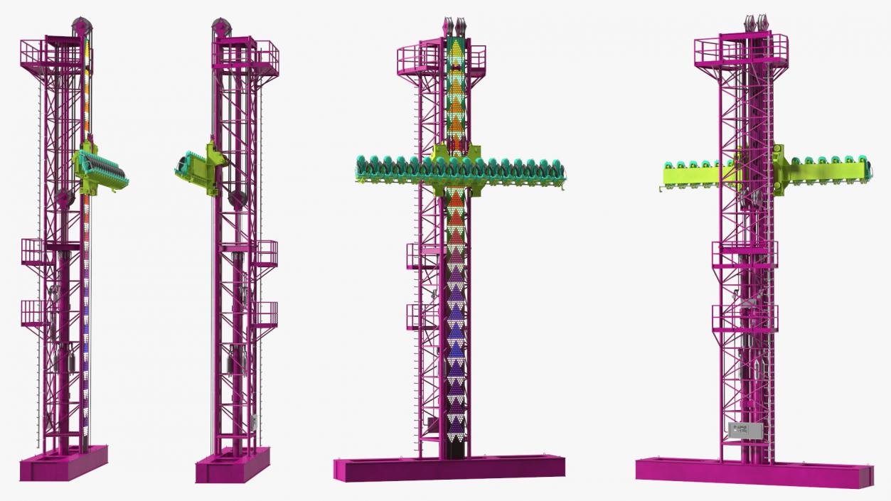 3D model Drop Tower Ride