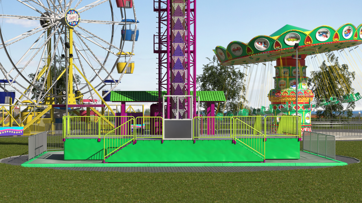 3D model Drop Tower Ride