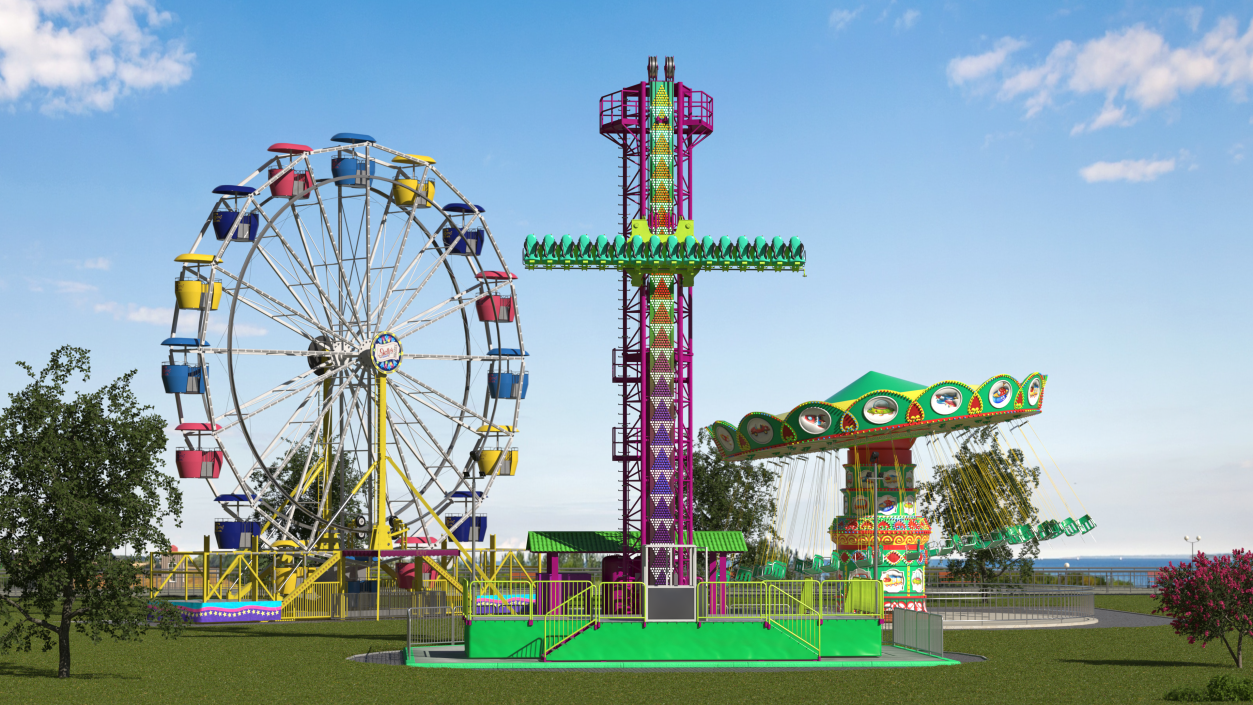 3D model Drop Tower Ride