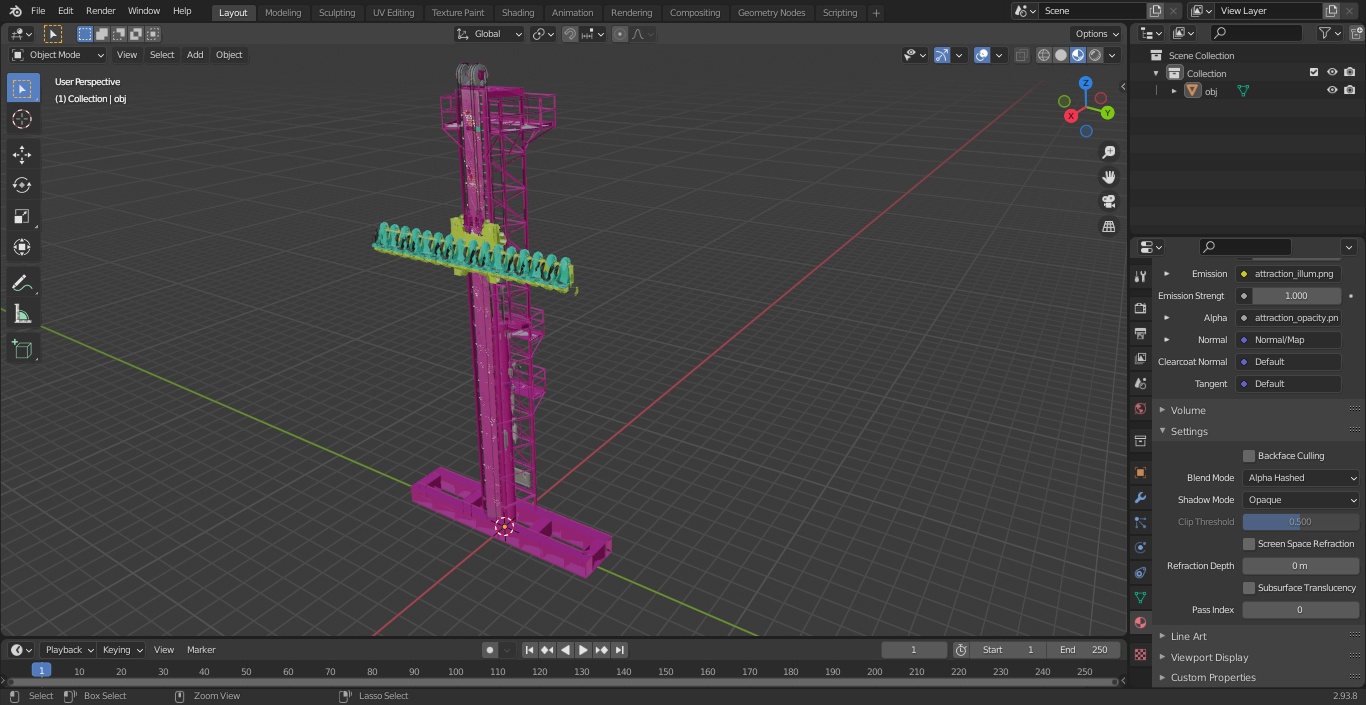 3D model Drop Tower Ride