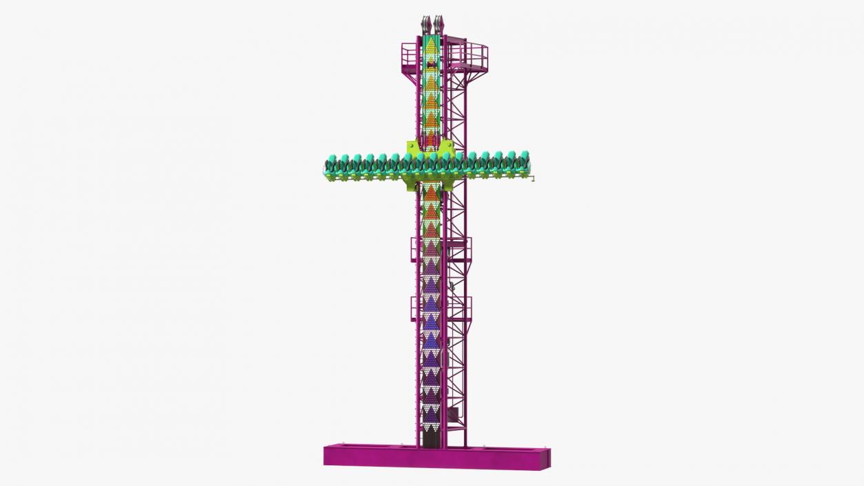 3D model Drop Tower Ride