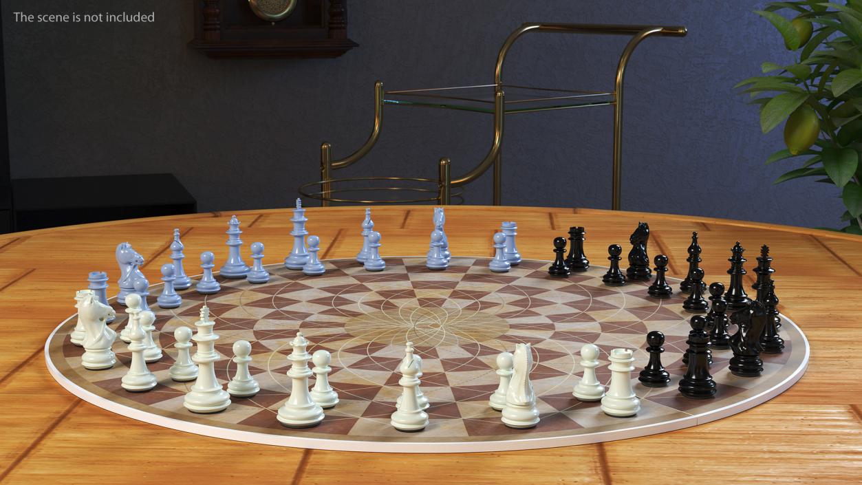 3D 3 Man Chess Desk