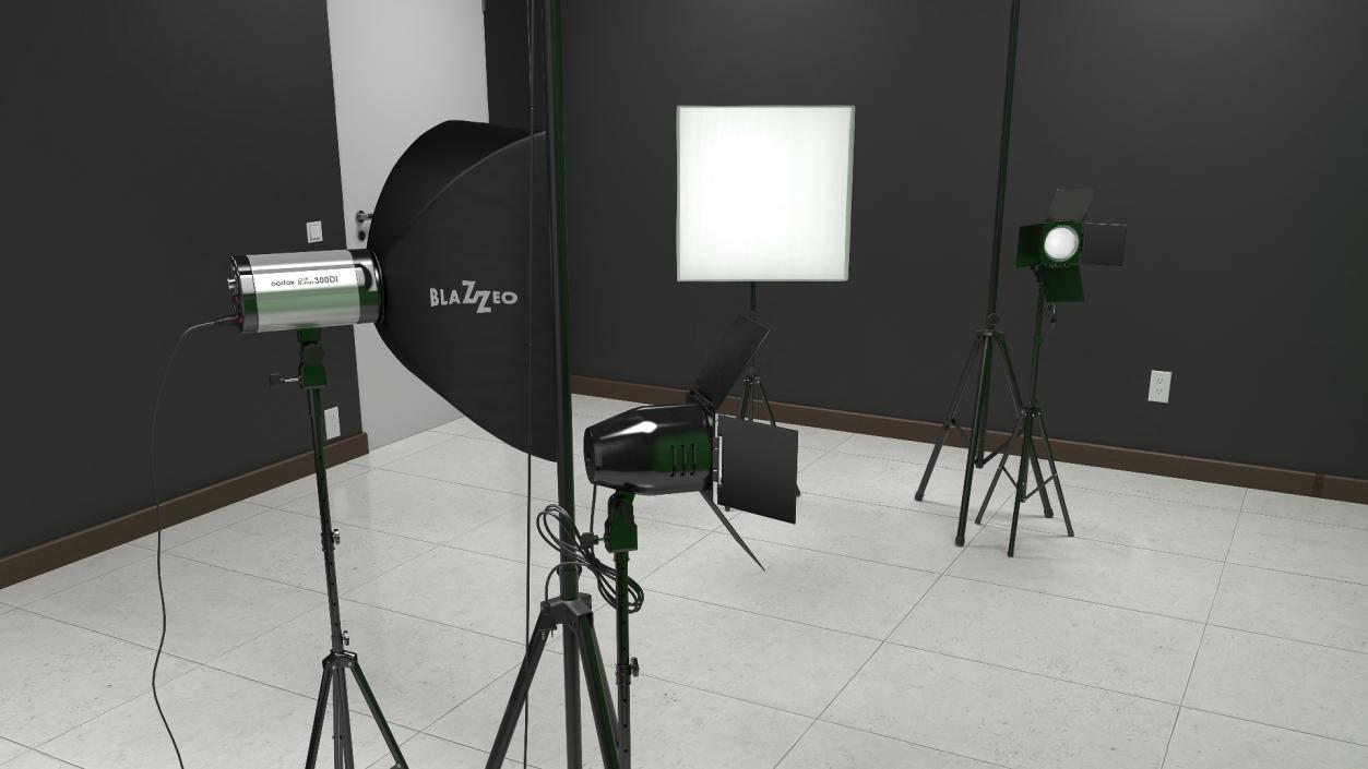 Professional Photo Studio Set Up 3D