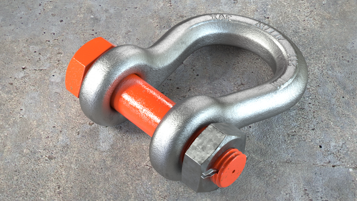 3D Anchor Shackle Orange Bolt