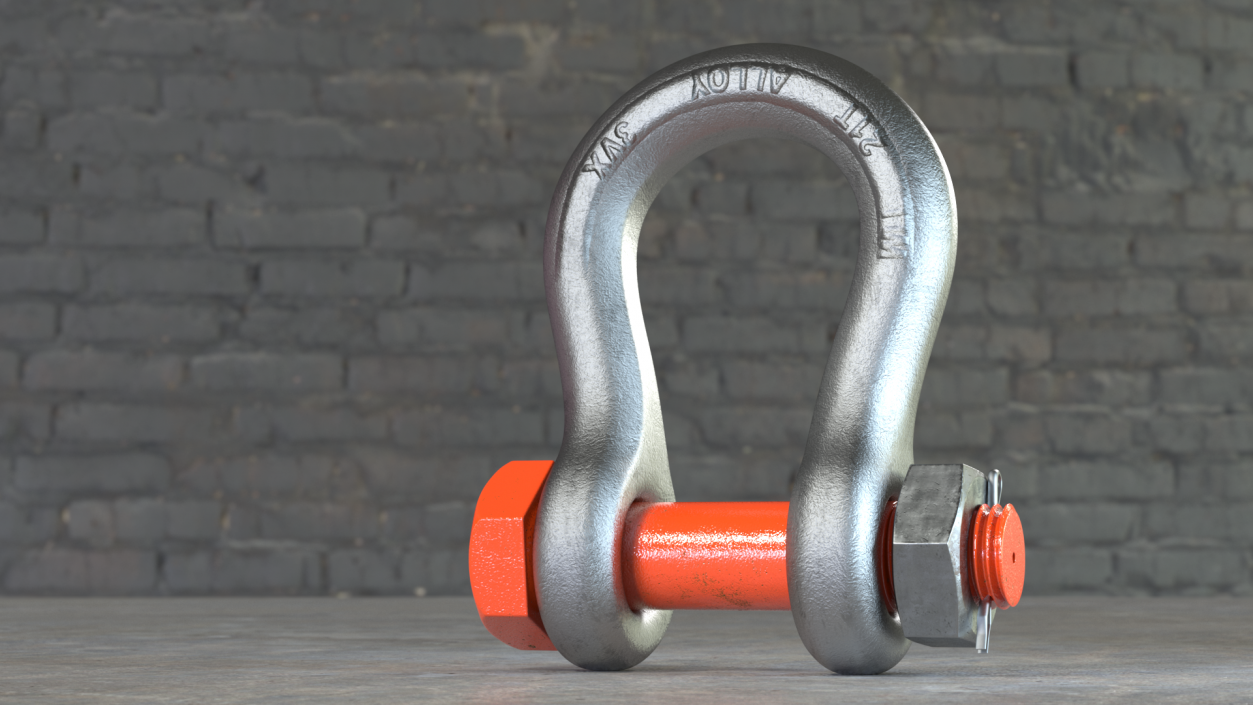 3D Anchor Shackle Orange Bolt