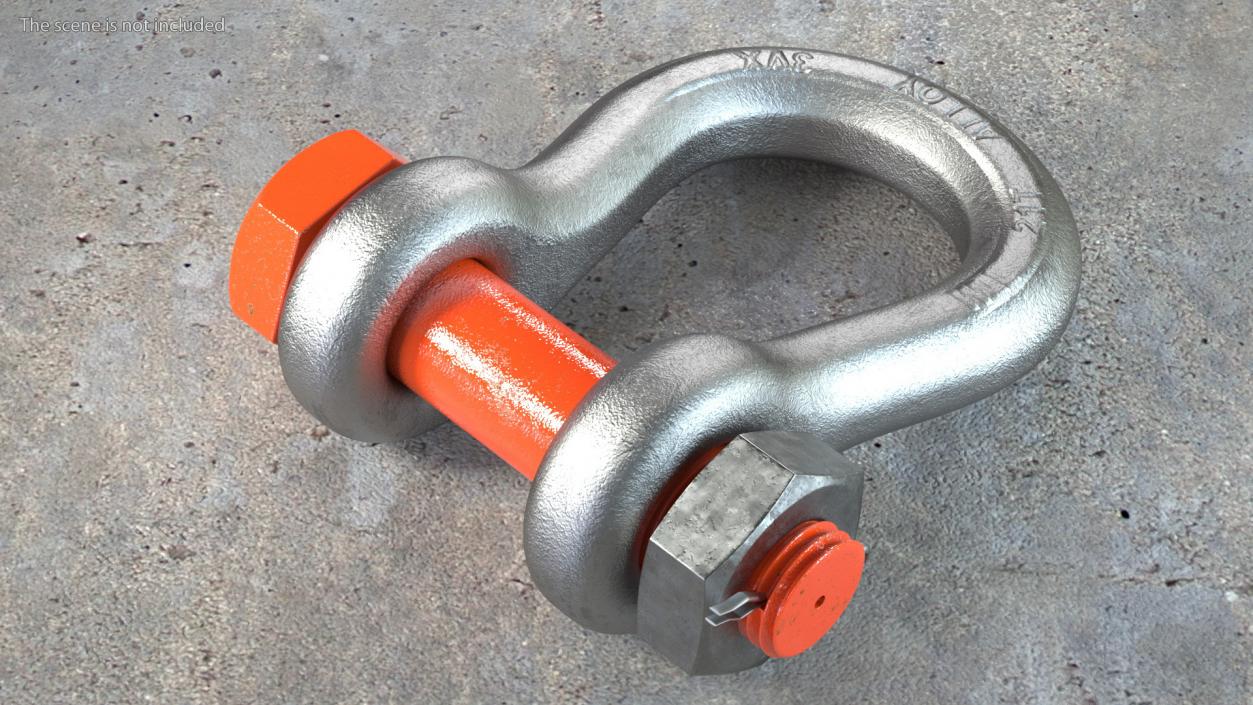 3D Anchor Shackle Orange Bolt