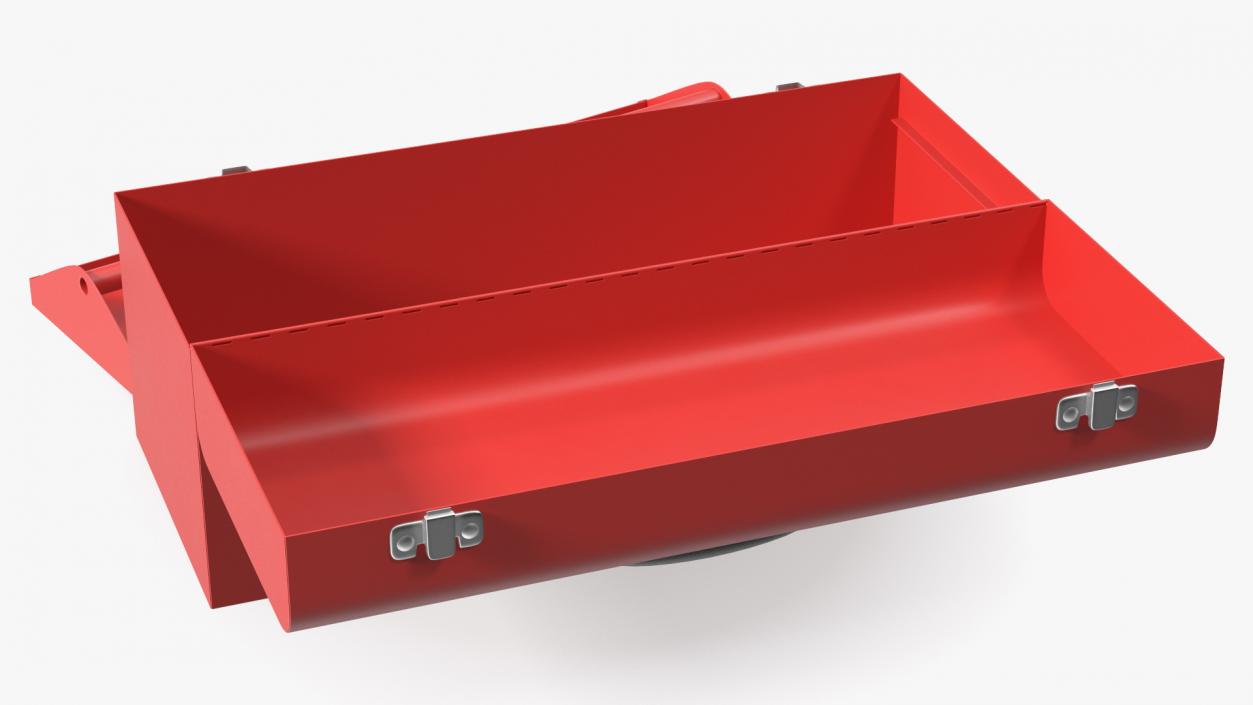 Sturdy Toolbox Red Open Empty 3D model