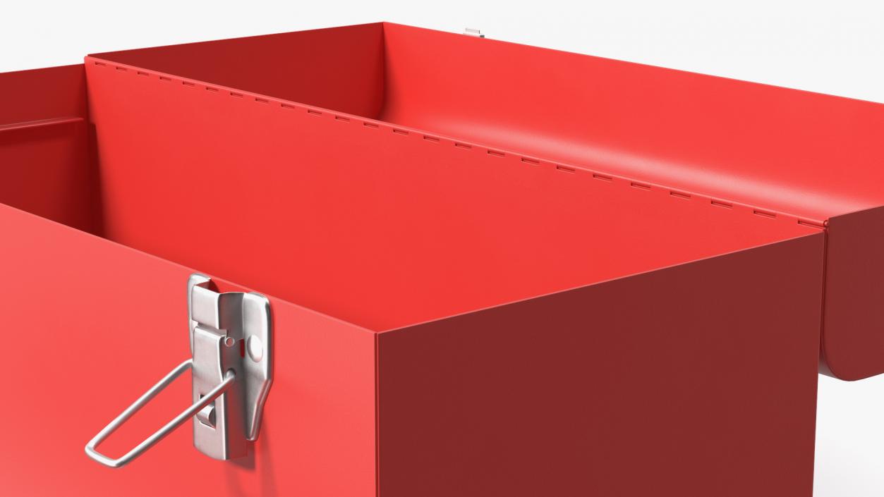 Sturdy Toolbox Red Open Empty 3D model