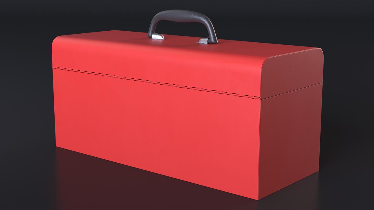 Sturdy Toolbox Red Open Empty 3D model