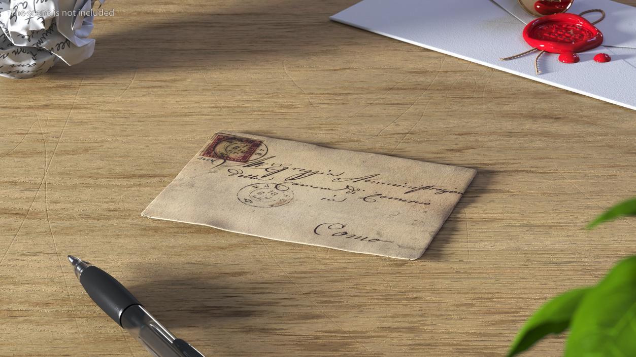 3D model Old Paper Envelopes Collection