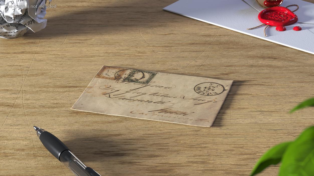 3D model Old Paper Envelopes Collection