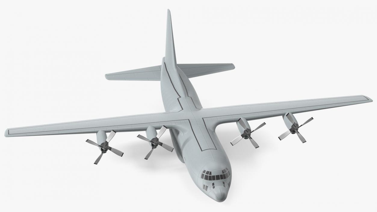 3D Turboprop Military Transport Aircraft Scale model