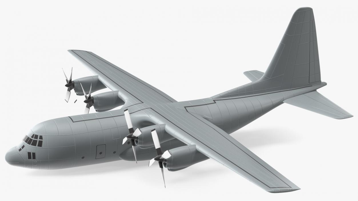 3D Turboprop Military Transport Aircraft Scale model