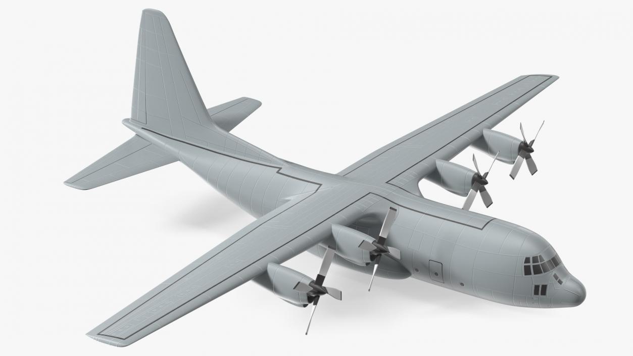 3D Turboprop Military Transport Aircraft Scale model