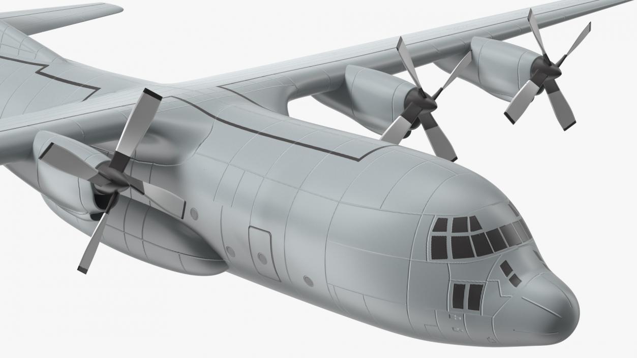 3D Turboprop Military Transport Aircraft Scale model