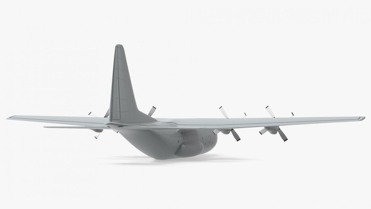 3D Turboprop Military Transport Aircraft Scale model