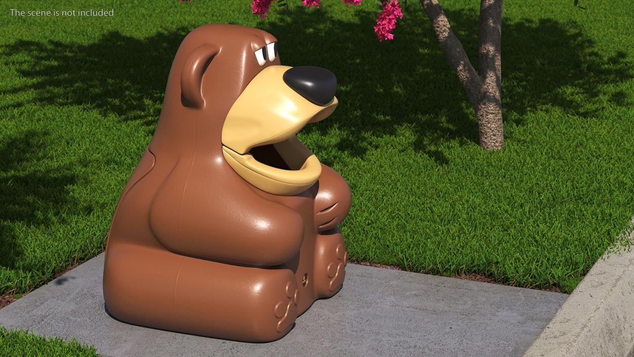 3D Bear-Shaped Trash Can