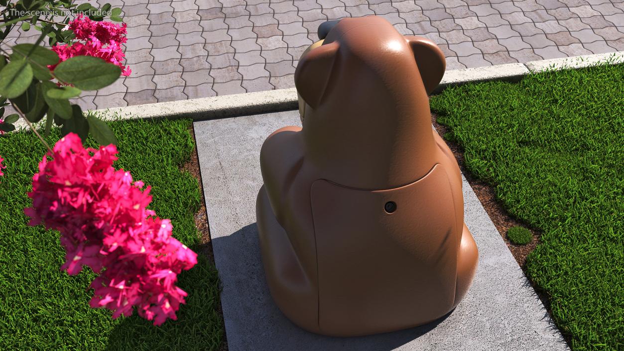 3D Bear-Shaped Trash Can