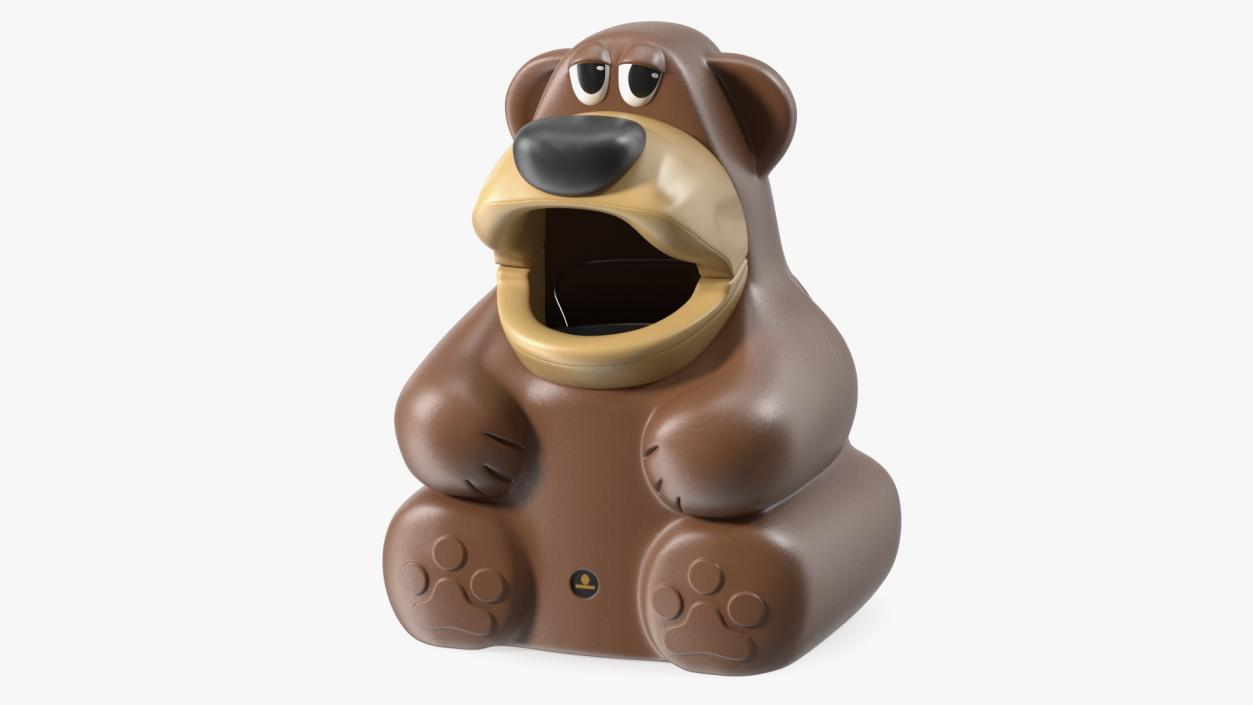 3D Bear-Shaped Trash Can