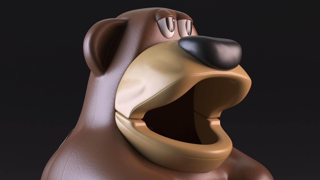 3D Bear-Shaped Trash Can