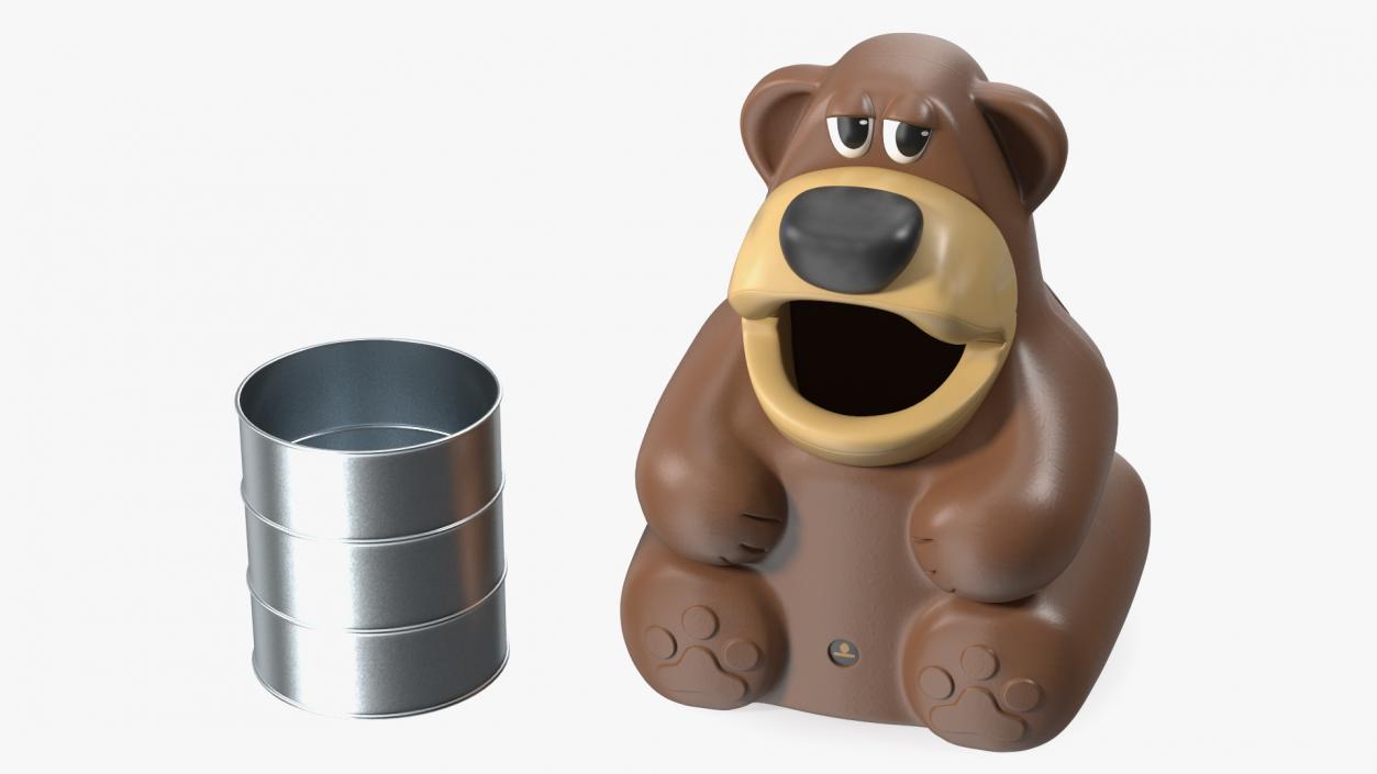 3D Bear-Shaped Trash Can