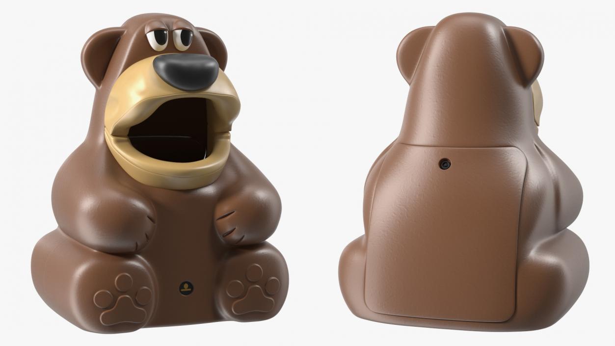 3D Bear-Shaped Trash Can