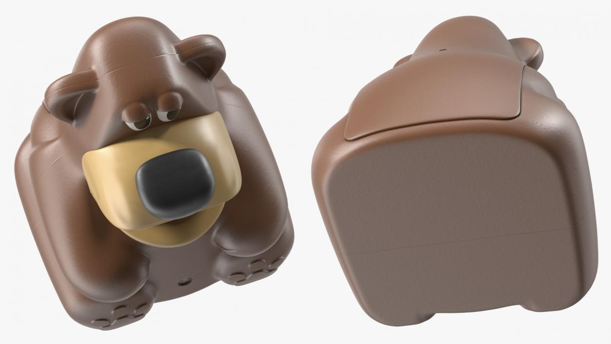 3D Bear-Shaped Trash Can