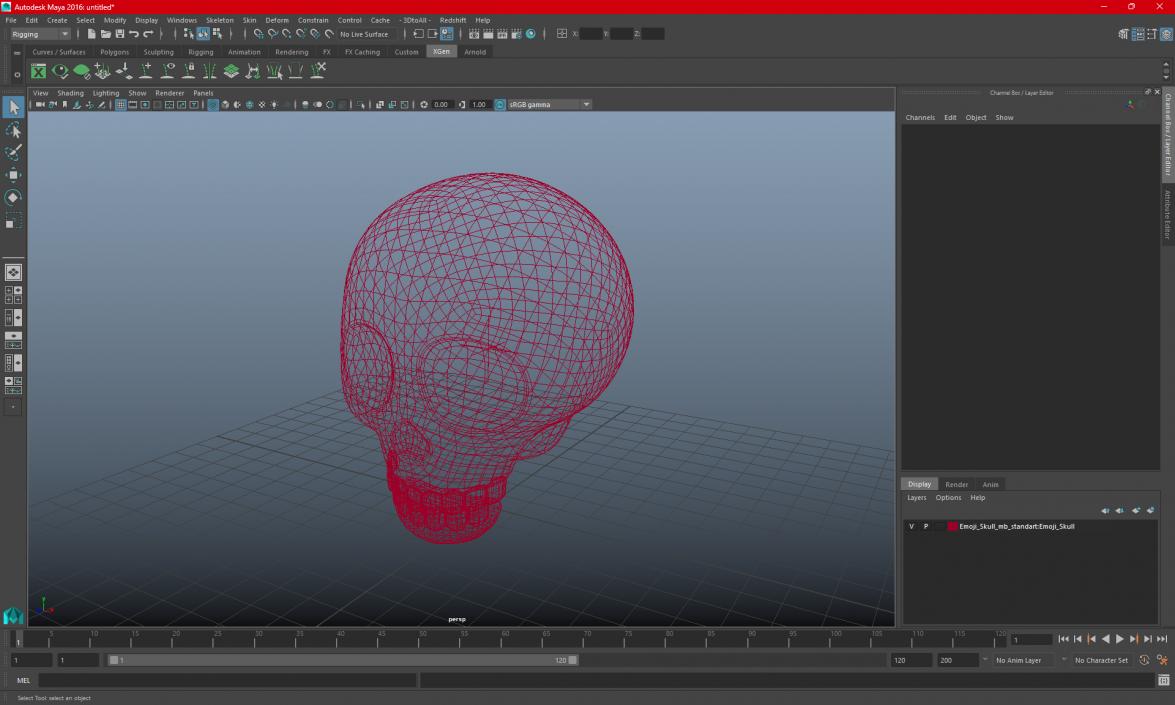 3D Emoji Skull 2 model