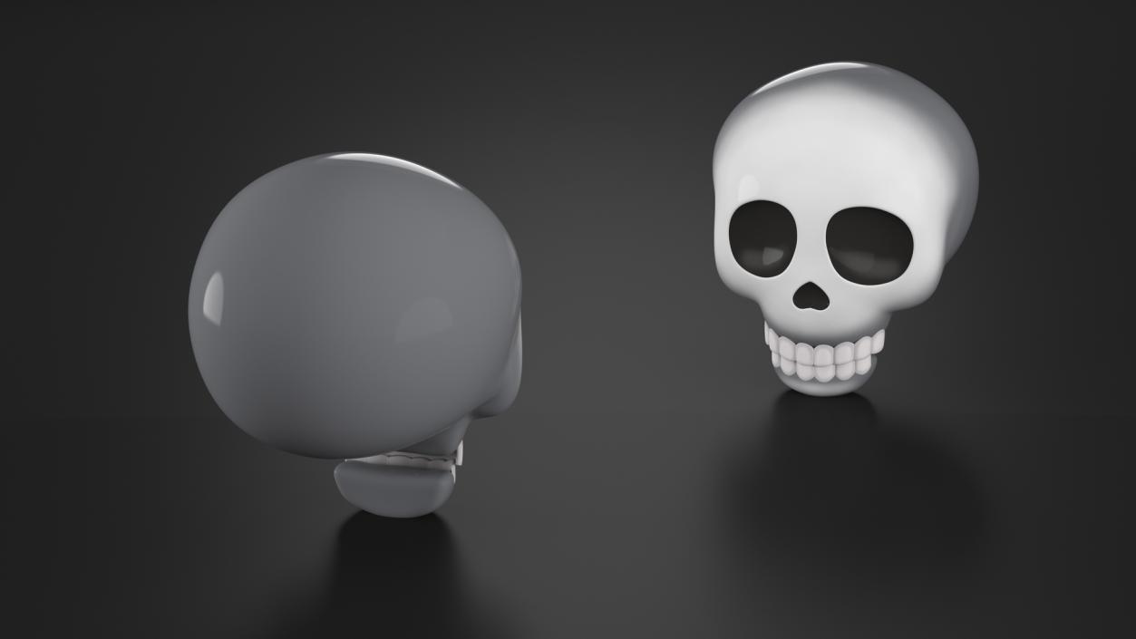 3D Emoji Skull 2 model