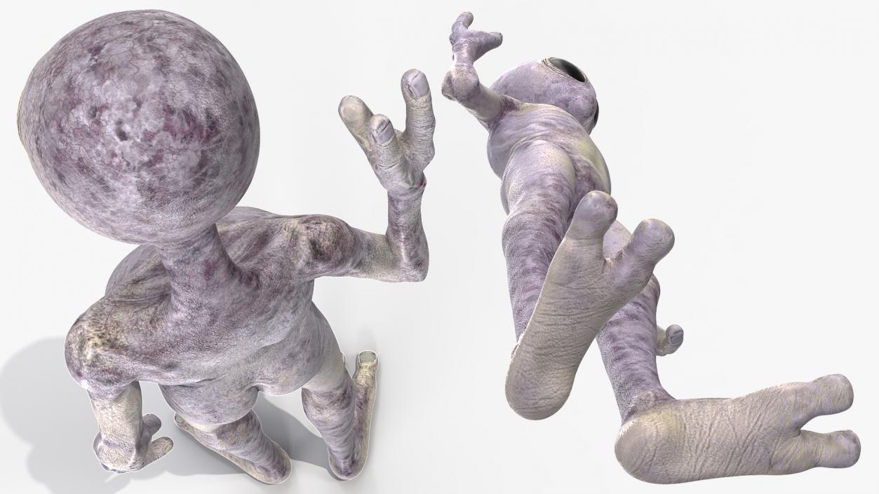 3D Humanoid Alien Greeting Pose model