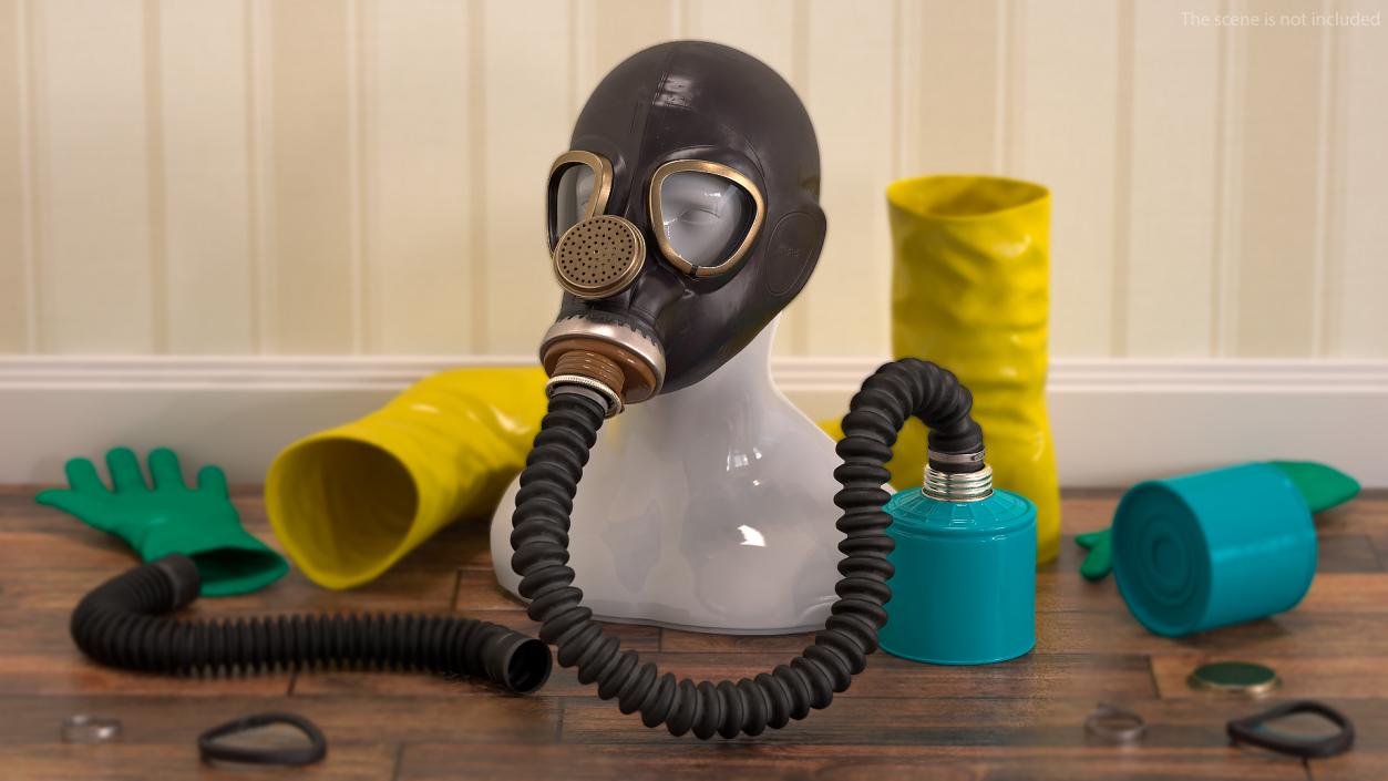 3D Military Gas Mask GP5 with Hose