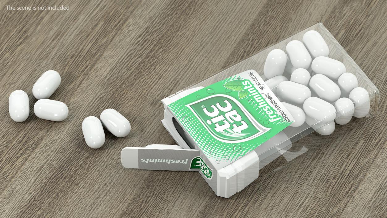 Spilled Tic Tac Freshmints Breath Mints 3D model