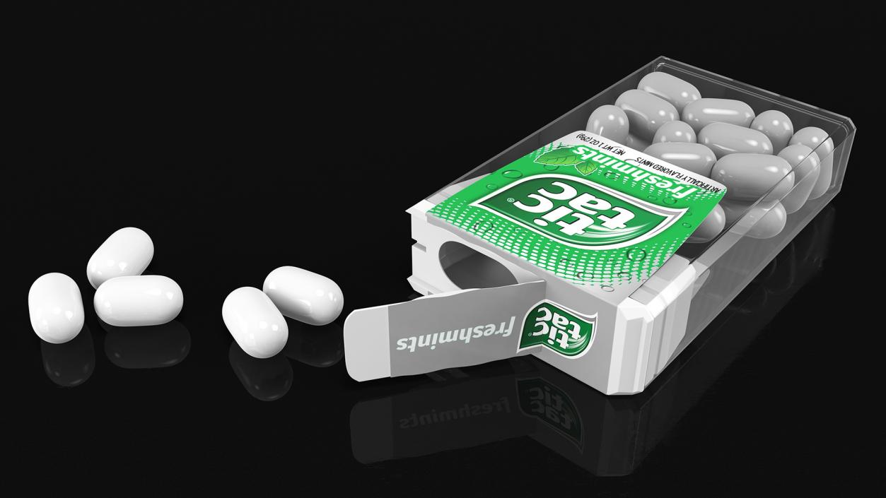 Spilled Tic Tac Freshmints Breath Mints 3D model