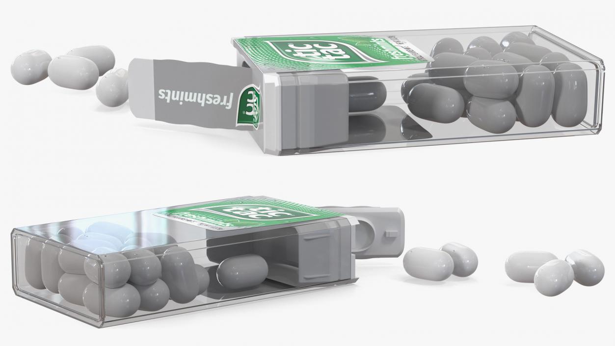 Spilled Tic Tac Freshmints Breath Mints 3D model