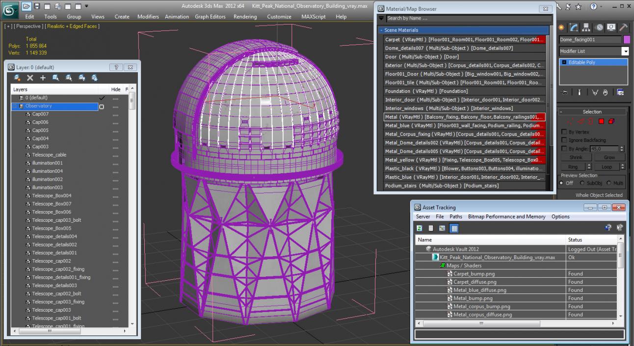 Kitt Peak National Observatory Building 3D model