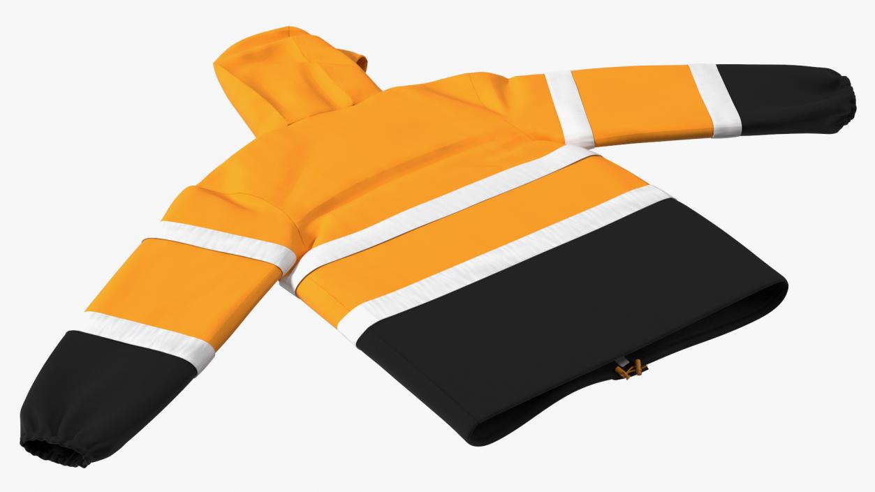 High Visibility Safety Rain Jacket 3D model