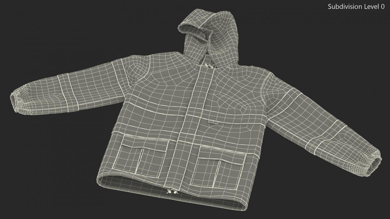 High Visibility Safety Rain Jacket 3D model