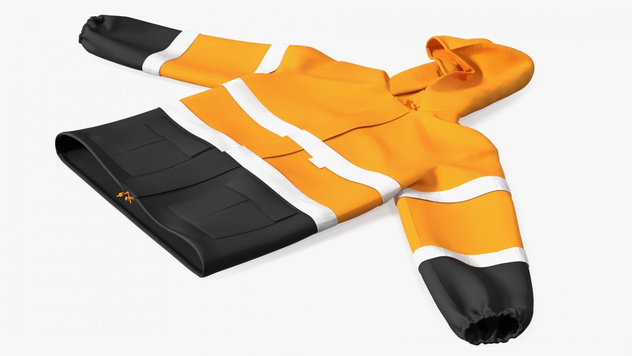 High Visibility Safety Rain Jacket 3D model