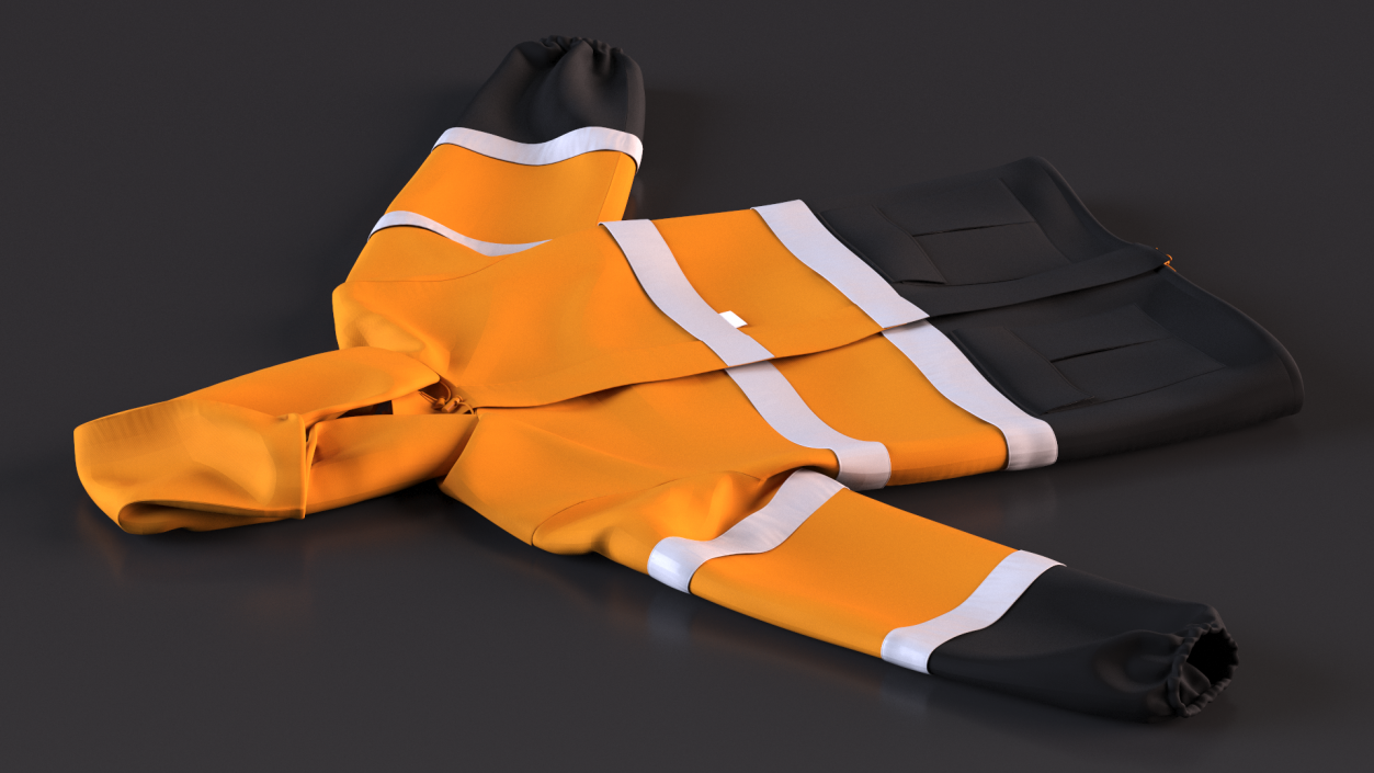 High Visibility Safety Rain Jacket 3D model