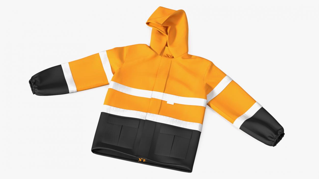 High Visibility Safety Rain Jacket 3D model