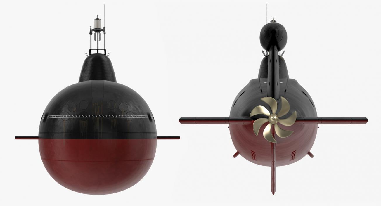 Military Submarines Rigged Collection 2 3D model