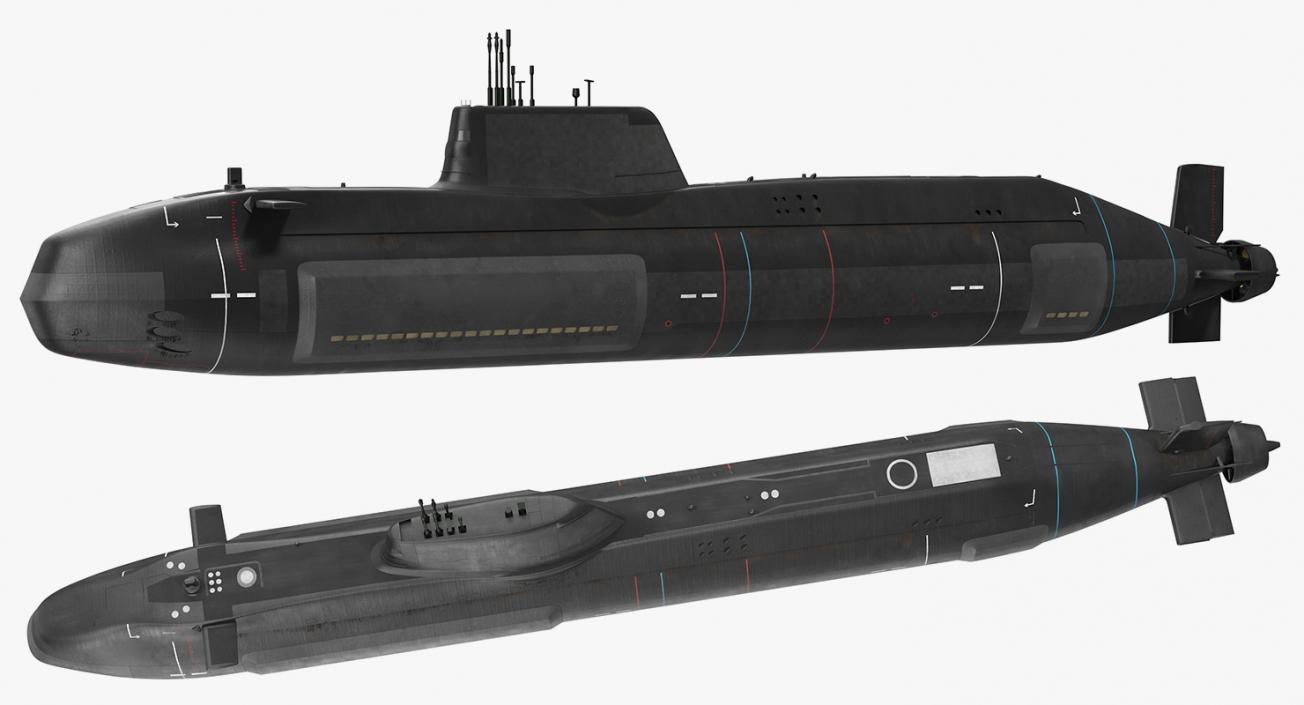 Military Submarines Rigged Collection 2 3D model