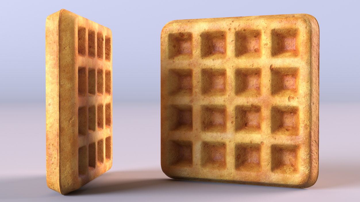 Small Square Waffle 3D model