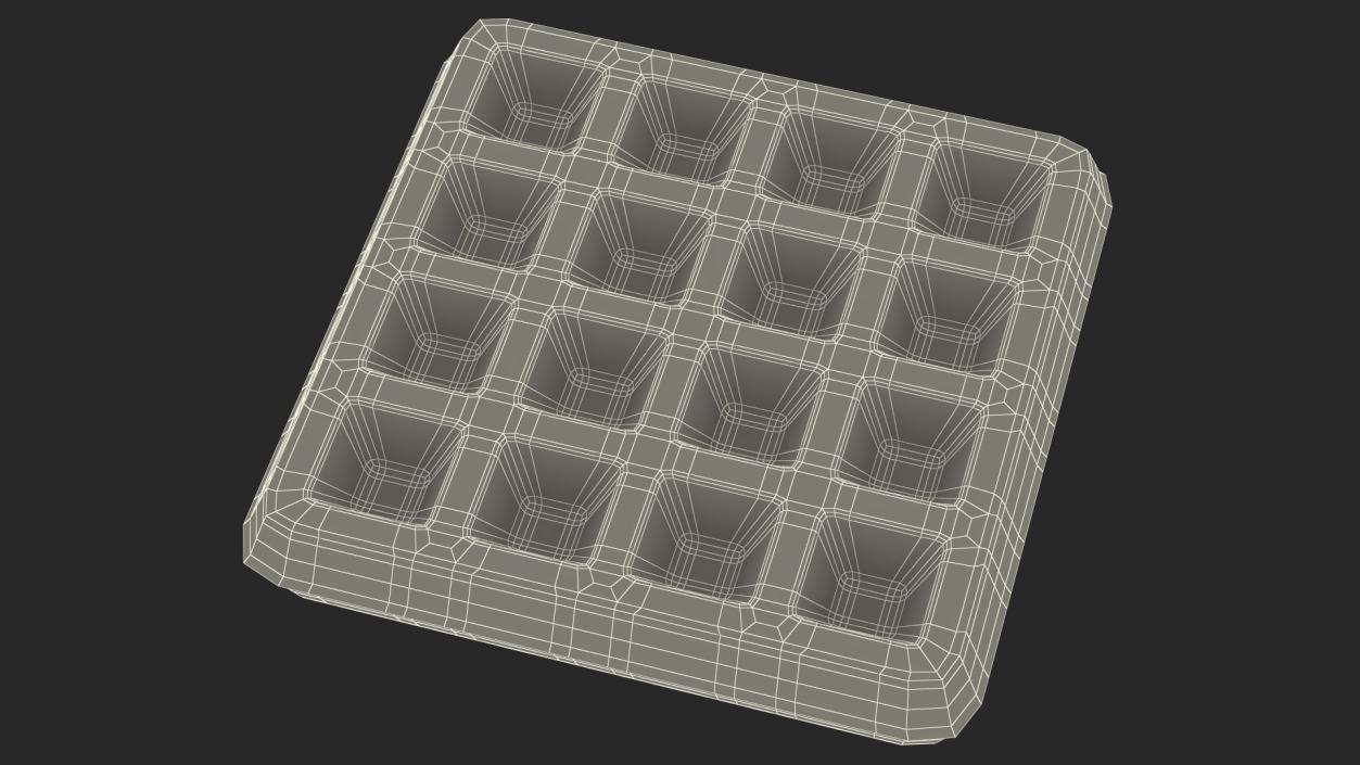 Small Square Waffle 3D model